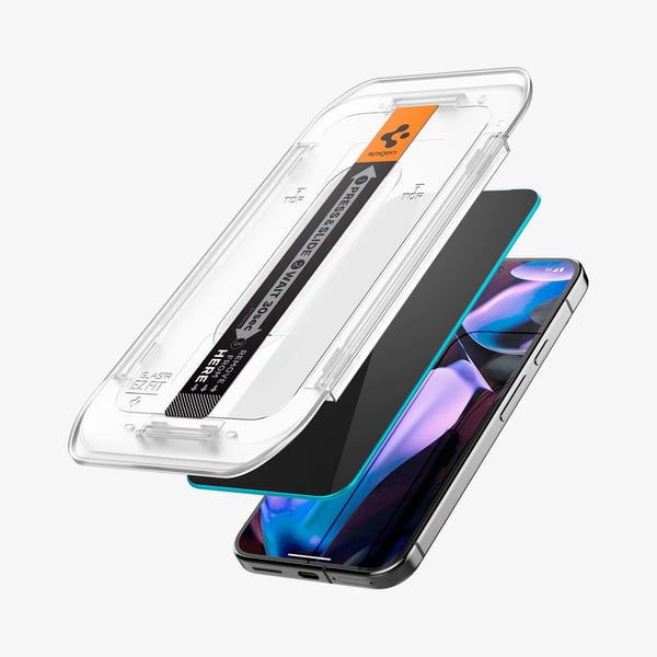 Spigen GLAS.tR EZ Fit, Google, Pixel 9 Pro XL, Ripebestandig, Sort, 2 stykker