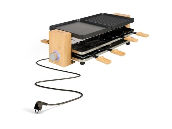 Princess Raclette Pure 8 Bamboo, 1300 W, 230 V, 50 - 60 Hz, 8 stk (162918)