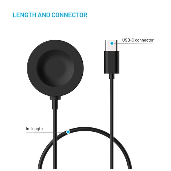 FIXED FIXDW-864-C, Sisätila, USB, Langaton lataaminen, 1 m, musta