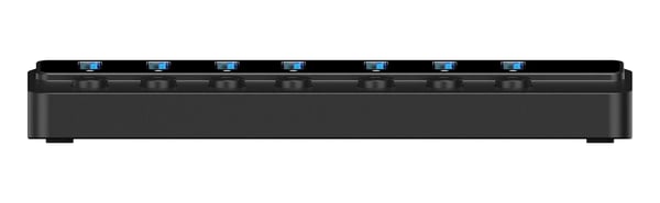 DELTACO UH-739 - Hubb - with switches, power supply included - 7 x SuperSpeed USB 3.0 - skrivbordsmodell