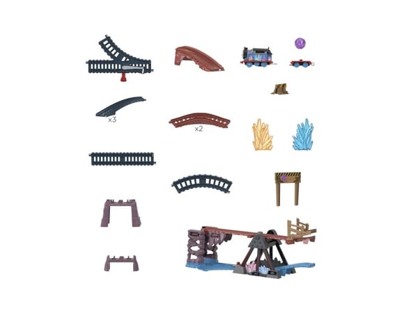 Fisher-Price Thomas & Friends Crystal Caves Adventure Set, Juna ja ratasetti, 3 vuosi/vuosia, AAA, Muovi, Monivärinen