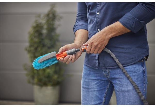 Gardena Cleansystem 18864-20 pyörän pesusetti, 15 m letku, 10 saippuatikkua