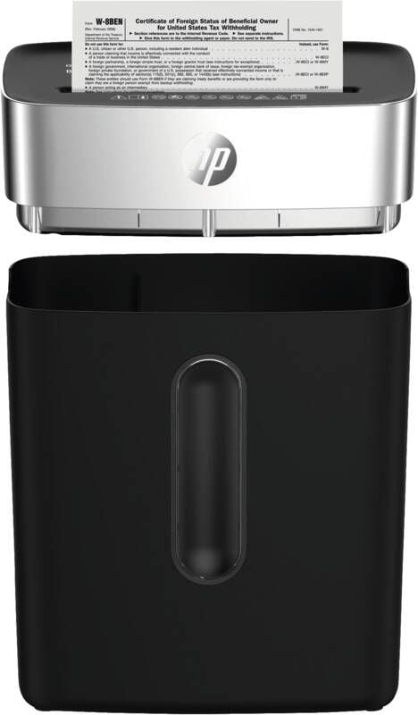 HP OneShred 8CC, Partikkelkutt-makulering, 22 cm, 5 mm, 25 l, 68 dB, Knapper