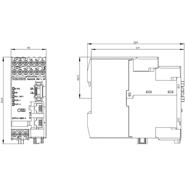 Siemens 3UF7013-1AB00-0, 52 mm, 133 mm, 134 mm, 320 g, 1 kpl