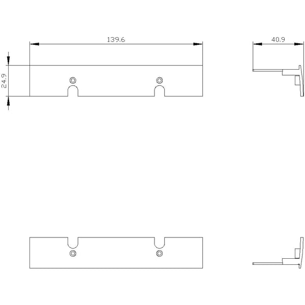 Siemens 3VA9214-0KB01 Klemmedeksel, 1 stk., 48 g, 280 mm, 160 mm, 50 mm