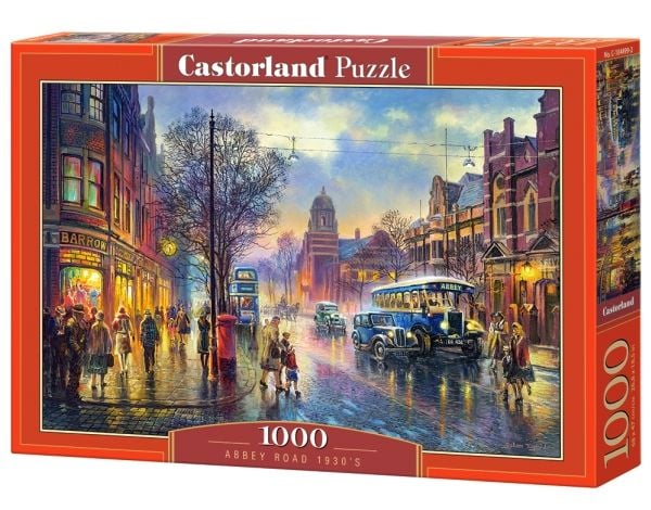 Castorland Abbey Road 1930’s 1000 pcs, 1000 styck, Byggnader, 9 År