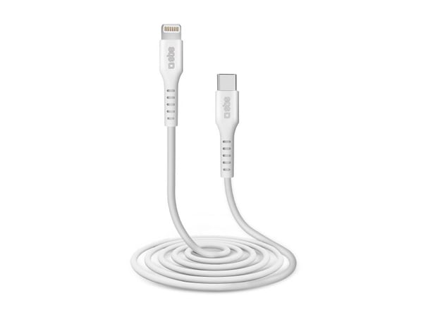 SBS TECABLELIGTC2W, 2 m, Lightning, USB C, Hankjønn, Hankjønn, Hvit