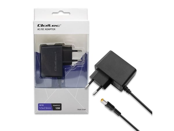 Qoltec Plug-in strømforsyning 10W | 5V | 2A | 5,5*2,5