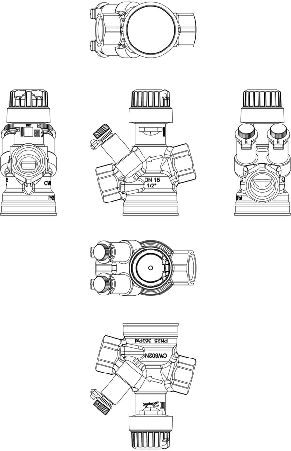 Danfoss AB-QM 4.0 säätöventtiili DN15 LF, sisäkierre