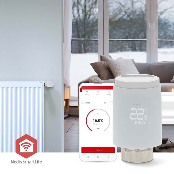 Nedis SmartLife ZBHTR20WT -älykäs patteritermostaatti, ZigBee