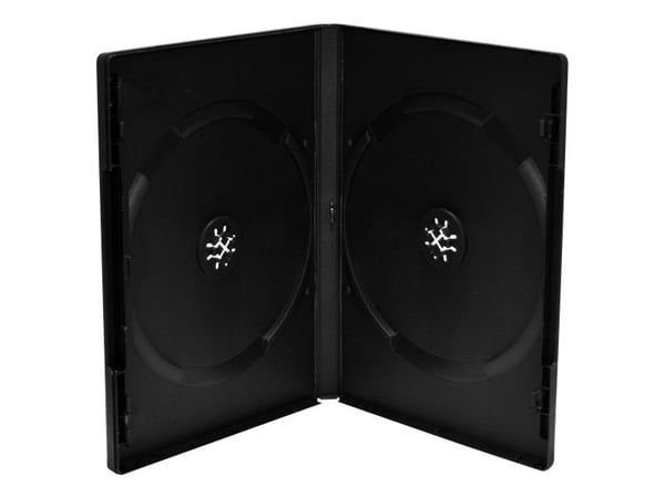 MediaRange BOX30-2, DVD-kotelo, 2 levyt, musta, Muovi, 120 mm, RoHS