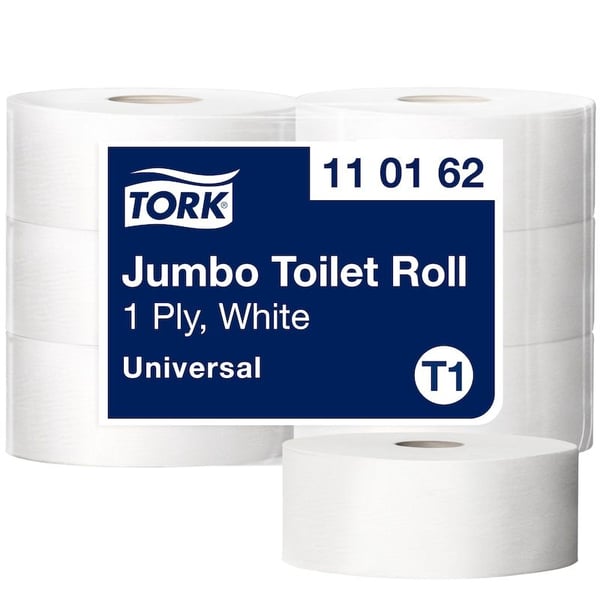 Tork T1 Advanced Jumbo valkoinen wc-paperi, 1-kerroksinen - (6 rullaa laatikossa)