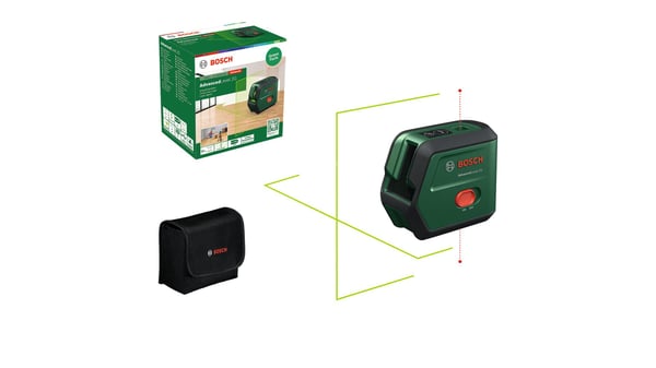 Bosch AdvancedLevel 2G krysslinjelaser, grønn