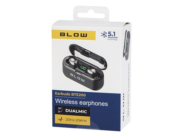 BLOW BTE200, True Wireless Stereo (TWS), Samtaler/musikk, Hodetelefoner, Svart