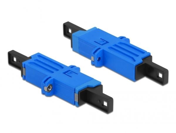 Delock - Nettverkkopler - E2000-enkeltmodus (hunn) til E2000-enkeltmodus (hunn) - fiberoptisk - simpleks - blå