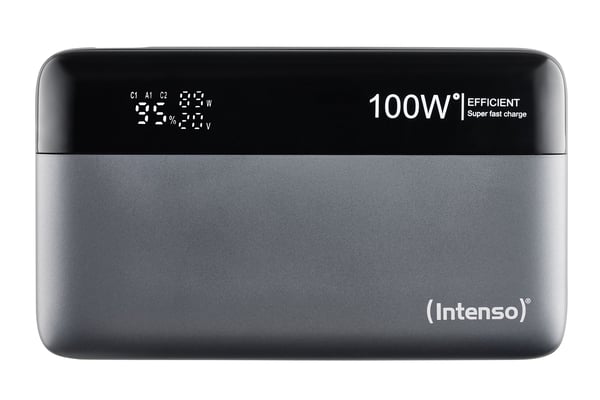 Intenso HE20000 varavirtalähde 20000 mAh 100 W PD 2x USB-C 1x USB-A musta/harmaa
