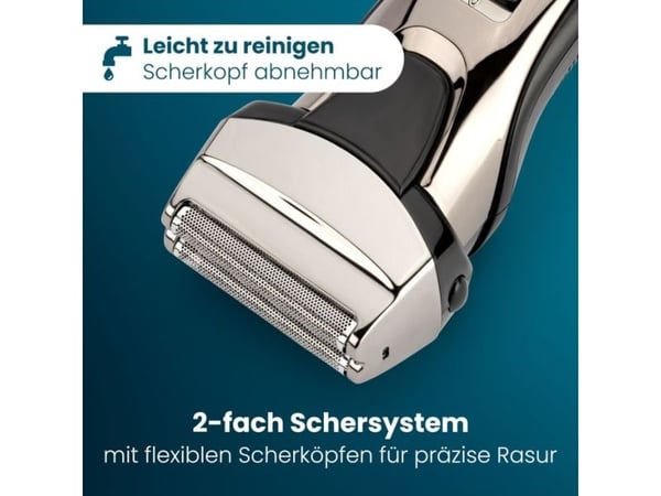 ProfiCare PC-HR 3140, Folie shaver, Sort, Krom, Slider, Batteri/USB, Lithium-Ion (Li-Ion), 600 mAh