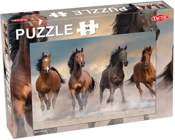 Tactic Wild Horses 56 pcs, 56 stykker, Dyr, 4 år