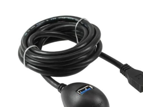 InLine 4043718171866, 2 m, USB A, 2 x USB A, USB 3.2 Gen 1 (3.1 Gen 1), Hane/hona-kontakt, Svart