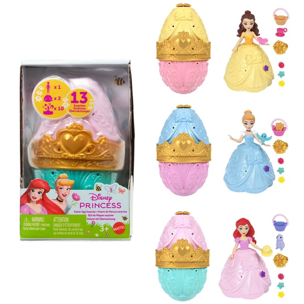Disney Princess -påskäggsöverraskning med 1 liten docka, 2 kjolar och 10 tillbehör (stilen kan variera), Modedocka, Flicka, 3 År, Pojke/flicka, 122...