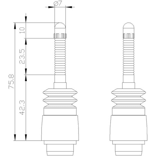 Siemens 3SE50000AR03 3SE5000-0AR03 Vetopää Jousitanko, muovikannattimet IP65, IP67 1 kpl 1 kpl