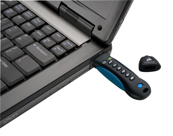 CORSAIR Flash Padlock 3 - USB-flashstasjon - kryptert - 128 GB - USB 3.0