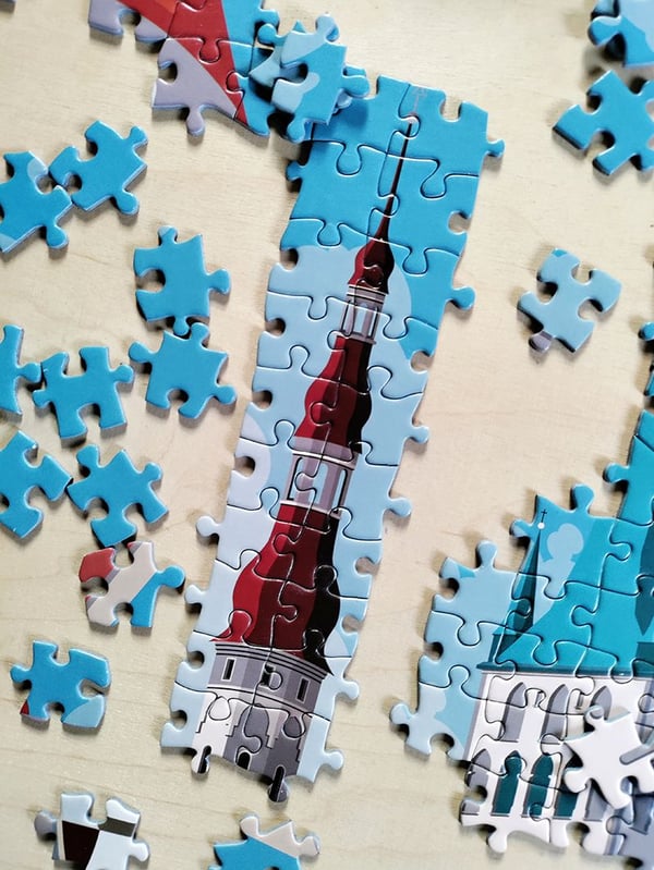 Tactic Puzzle Lovers Vintage plakater Tallinn 1000 stk puslespill