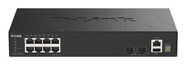 D-Link SmartPro DGS-1530-10/E nettverkssvitsj 8x 10/100/1000, 2x 10G SFP+