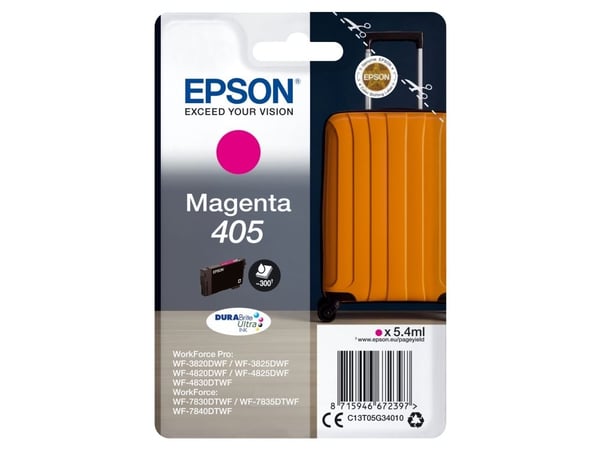 Epson 405 - 5.4 ml - magenta - original - bläckpatron - för WorkForce WF-7310, 7830, 7835, 7840; WorkForce Pro WF-3820, 3825, 4820, 4825, 4830, 7840