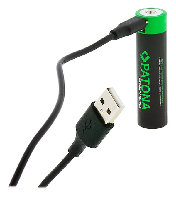 PATONA 6525, Laddningsbart batteri, Litium-Ion (Li-Ion), 3,7 V, 1 styck, 3300 mAh, Svart, Grön
