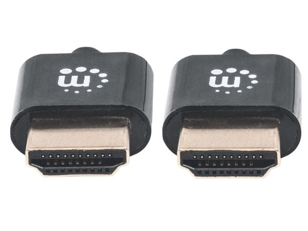 Manhattan 394406, 0,5 m, HDMI Type A (Standard), HDMI Type A (Standard), 3D, 18 Gbit/sek., Svart