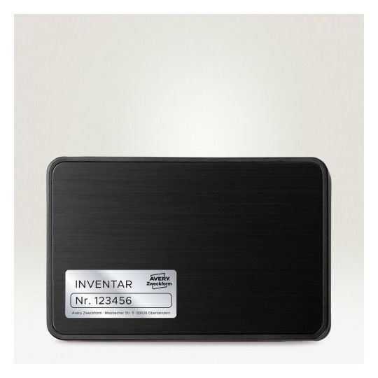 Avery Heavy Duty Laser Labels - Polyester - sølv - 10 x 25.4 mm 3780 stk (20 ark x 189) merkelapper