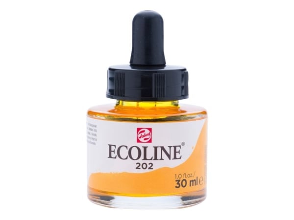 Ecoline nestemäinen vesiväripullo Deep Yellow 202