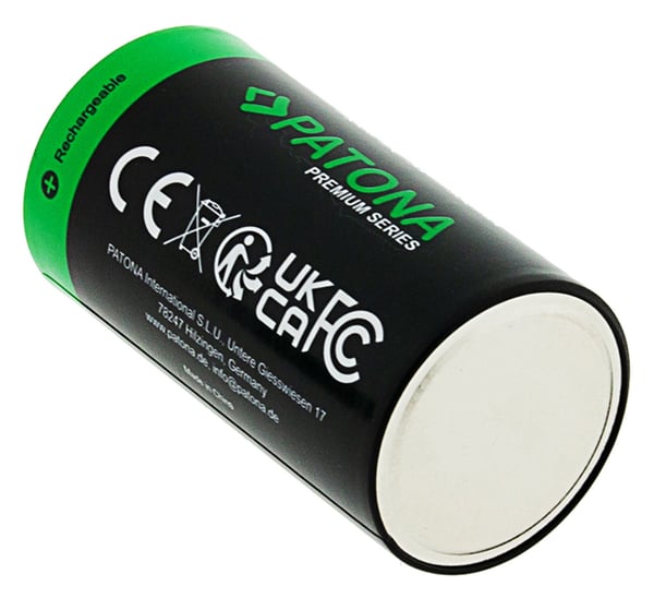 PATONA LR14, Oppladbart batteri, LR14, Lithium, 2 stykker, 550 mAh, Sort