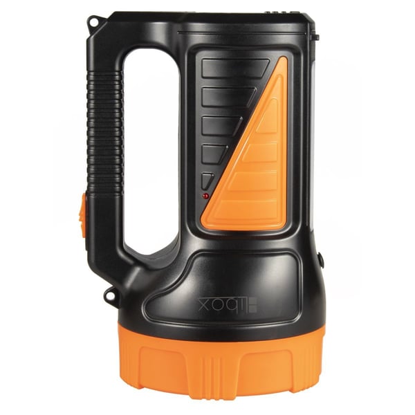 Libox Latarka akumulatorowa szperacz LB0167, Käsikokoinen taskulamppu, Musta, Oranssi, Muovi, Painikkeet, LED, 1,6 W