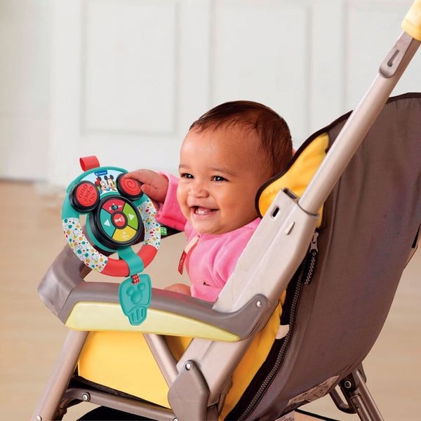 Clementoni Mickey 17557 rattaiden ohjauspyörä, pehmeä ja interaktiivinen