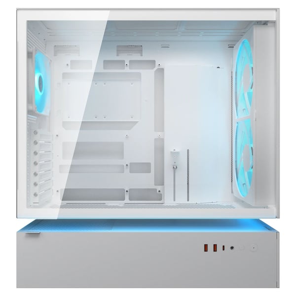 COUGAR CGR-2DA4W-M, Midi Tower, PC, Vit, ATX, CEB, micro ATX, Mini-ITX, Glas, Stål, Spela