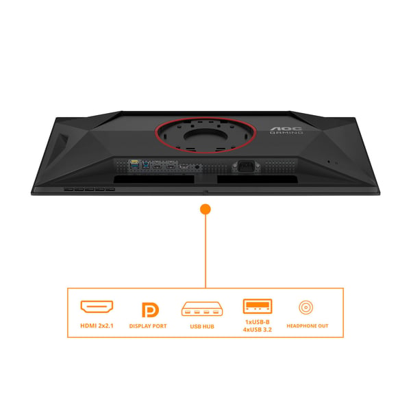 AOC G4 Q27G4ZD/69 gamingmonitor 26.5" QHD 240 Hz QD-OLED, svart, rød