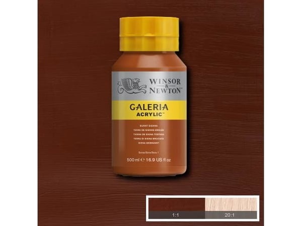 Winsor & Newton Galeria, Brun, Krukke, 500 ml