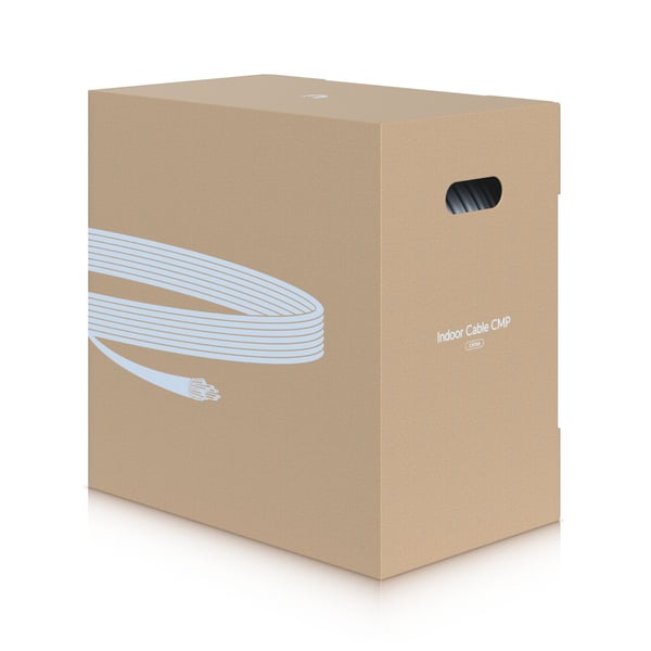 Ubiquiti UniFi - Samlet kabel - uisolert tråd - 305 m - 6.6 mm - UTP - CAT 6a - innendørs - hvit