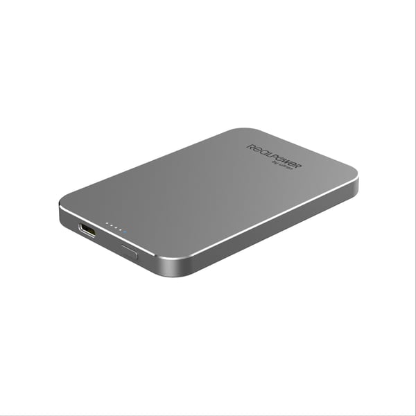 Powerbank RealPower PB-5000 mAh MAG 5000mAh Magsafe harmaa