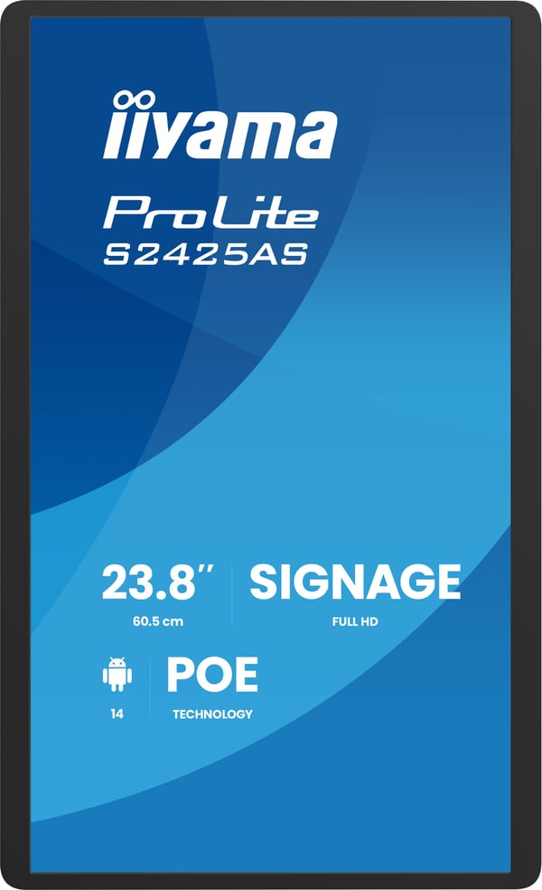 iiyama ProLite S2425AS-B1P -tietonäyttö, 23,8 tuumaa, Full HD, IPS, Android