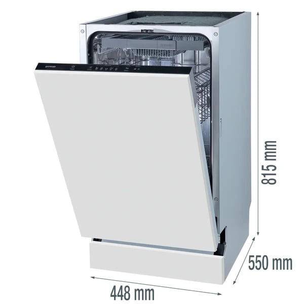 Gorenje GV520E10 - Diskmaskin - inbyggd - Fördjupning - bredd: 45 cm - djup: 56 cm - höjd: 82 cm