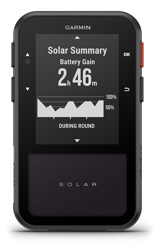 Garmin Approach G20 Solar, Henkilökohtainen, Etsin, musta, Punainen, Pölynkestävä, Vesitiivis, IPX7, 5,59 cm (2.2")