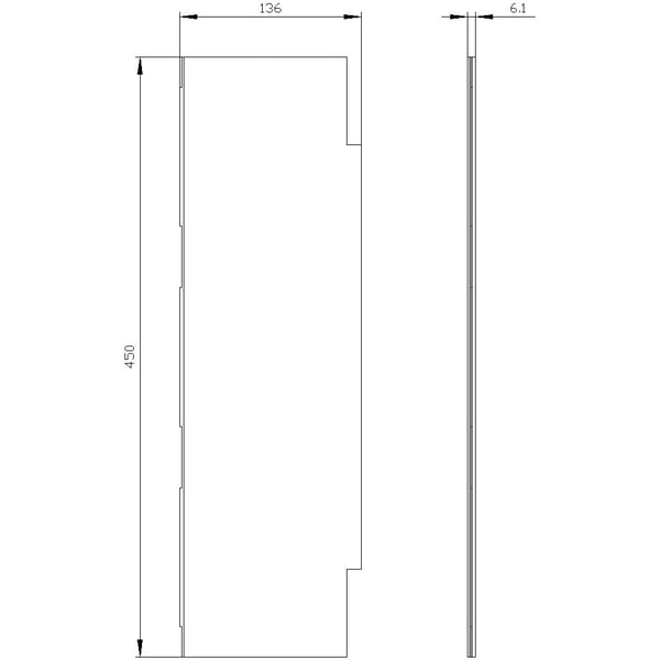Siemens 8GK9301-3KK01, 150 mm, 700 mm, 15 mm, 116 g