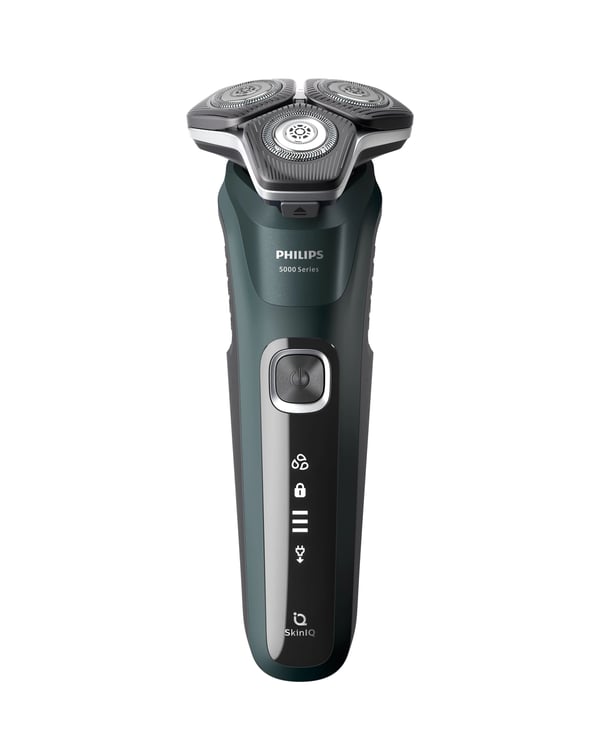 Philips Series 5000 S5884/50 rakapparat våt/torr, roterande, svart/grön