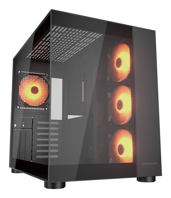 COUGAR CGR-5KA1B-RGB, Midi Tower, PC, Svart, ATX, Micro ATX, Mini-ITX, Spilling, Multi