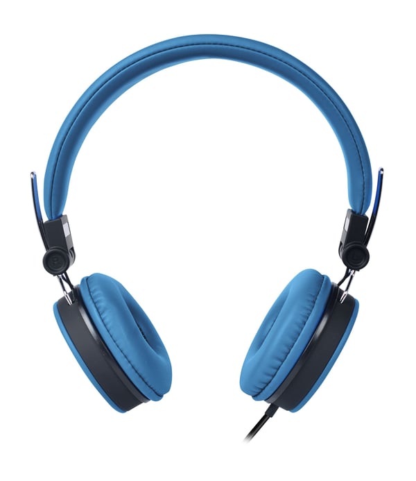 Streetz HL-W201, Koblet med ledninger (ikke trådløs), 20 - 20000 Hz, Samtaler/musikk, 160 g, Hodesett, Blå