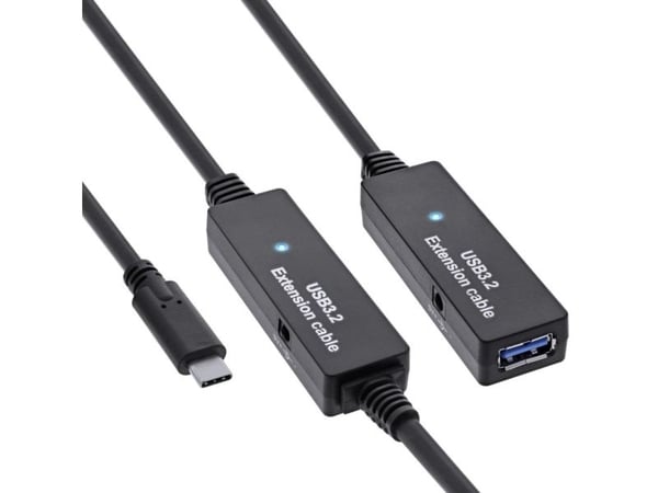 InLine 35655D, 10 m, USB C, USB A, USB 3.2 Gen 1 (3.1 Gen 1), 5 Gbit/s, Svart