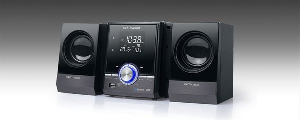 Muse M-38 BT, Kodin mikroaudiojärjestelmä, Musta, 1 levyt, Kiina, 10 W, FM